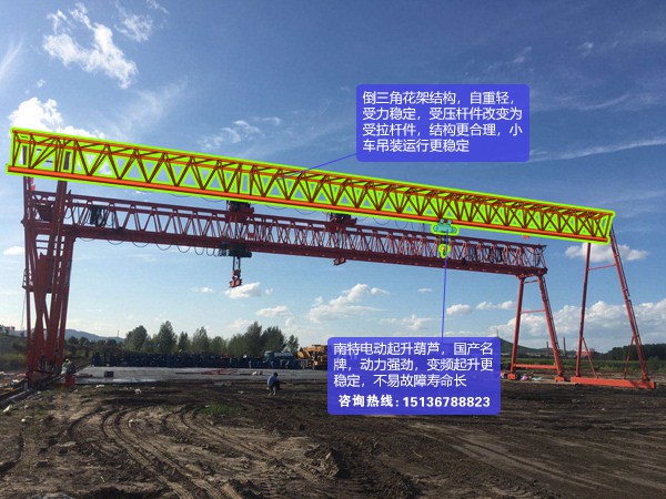 江苏扬州80吨龙门吊厂家装置留意事项